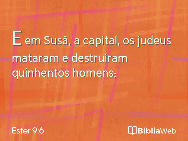 Ester 9:6 em imagem para compartilhar