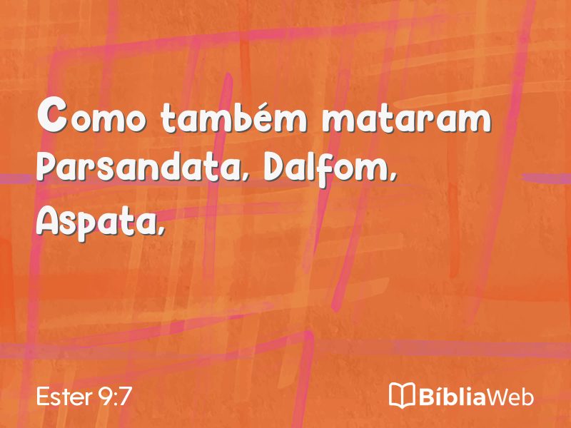 Ester 9:7 em imagem para compartilhar