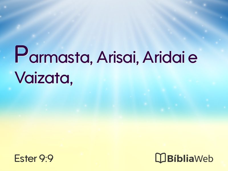 Ester 9:9 em imagem para compartilhar