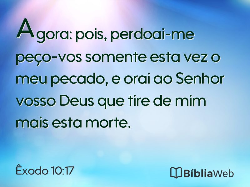 Êxodo 10:17 em imagem para compartilhar