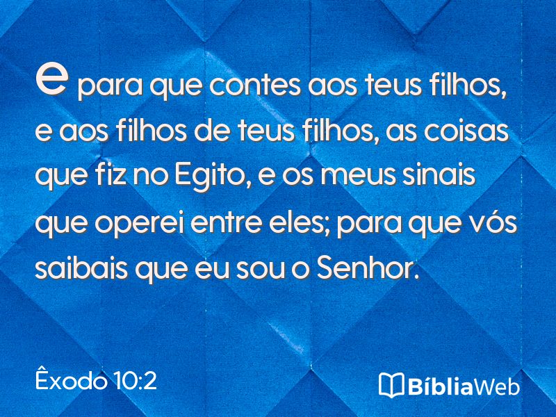 Êxodo 10:2 em imagem para compartilhar