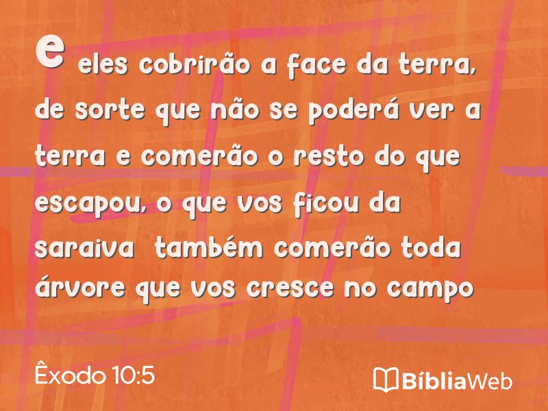 Êxodo 10:5 em imagem para compartilhar