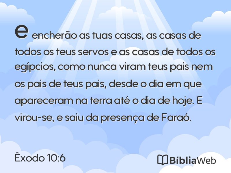 Êxodo 10:6 em imagem para compartilhar