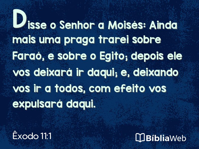 Êxodo 11:1 em imagem para compartilhar