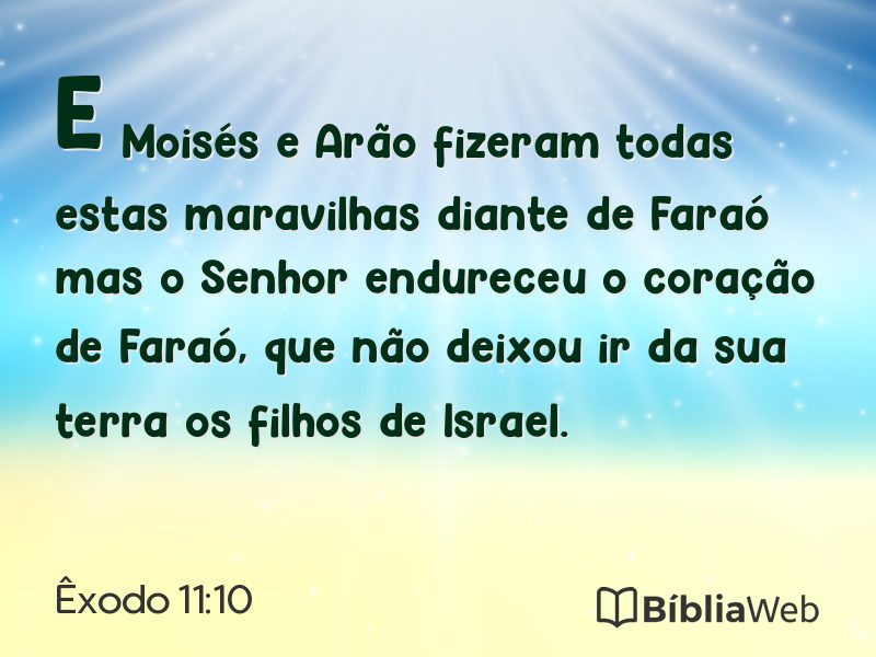 Êxodo 11:10 em imagem para compartilhar