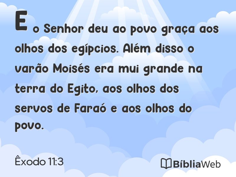 Êxodo 11:3 em imagem para compartilhar