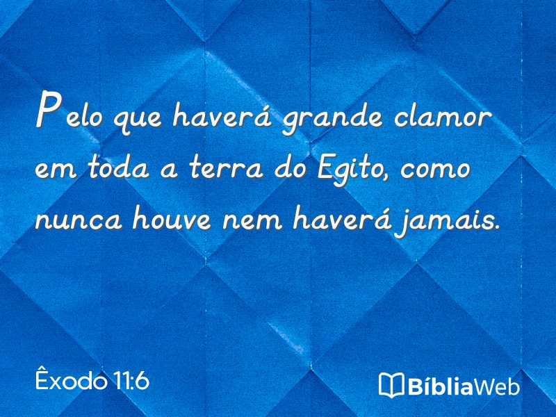 Êxodo 11:6 em imagem para compartilhar