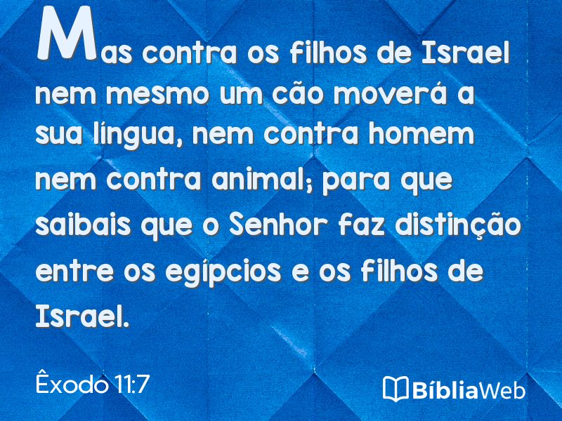 Êxodo 11:7 em imagem para compartilhar