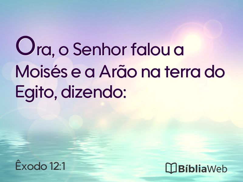 Êxodo 12:1 em imagem para compartilhar