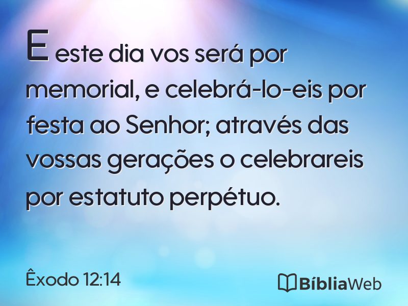 Êxodo 12:14 em imagem para compartilhar