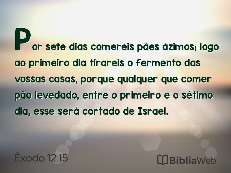 Êxodo 12:15 em imagem para compartilhar