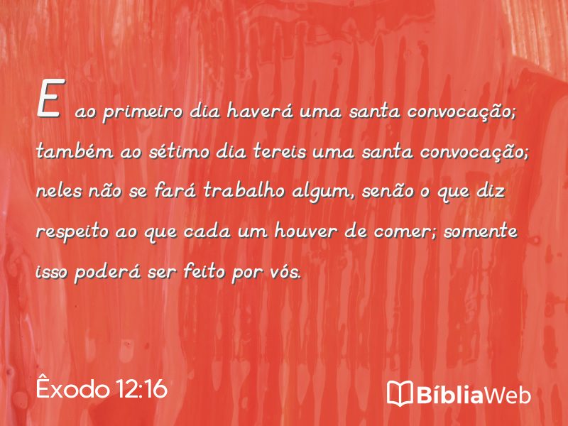 Êxodo 12:16 em imagem para compartilhar