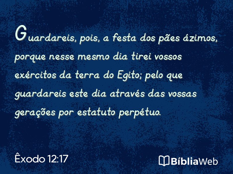 Êxodo 12:17 em imagem para compartilhar