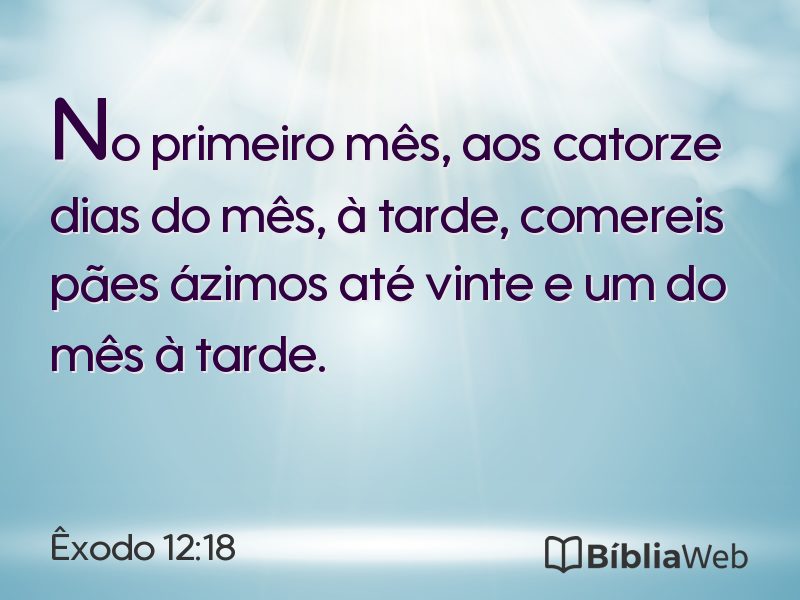 Êxodo 12:18 em imagem para compartilhar