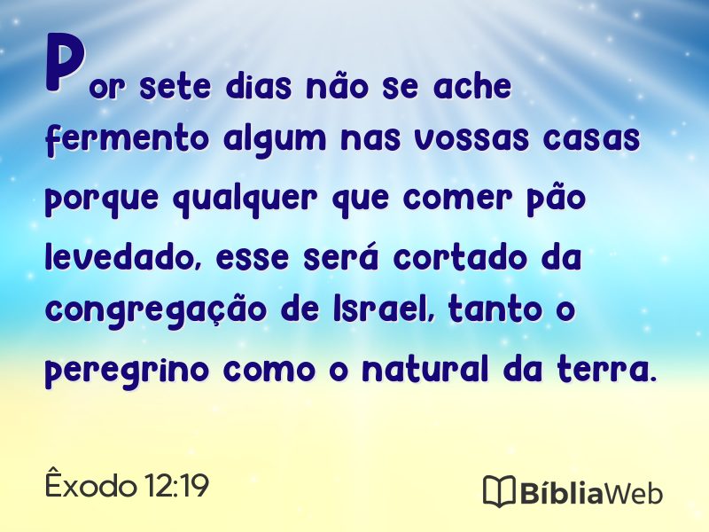 Êxodo 12:19 em imagem para compartilhar