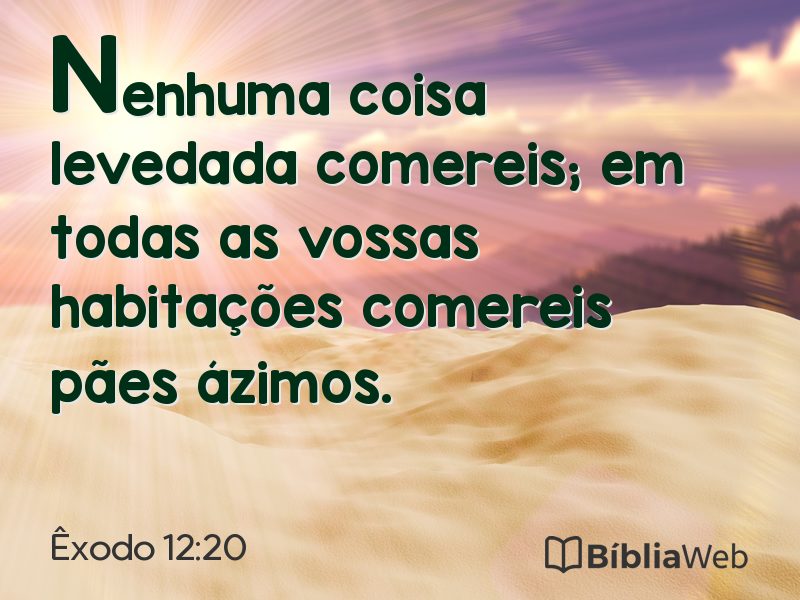 Êxodo 12:20 em imagem para compartilhar