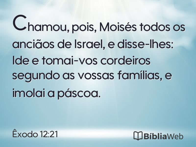 Êxodo 12:21 em imagem para compartilhar