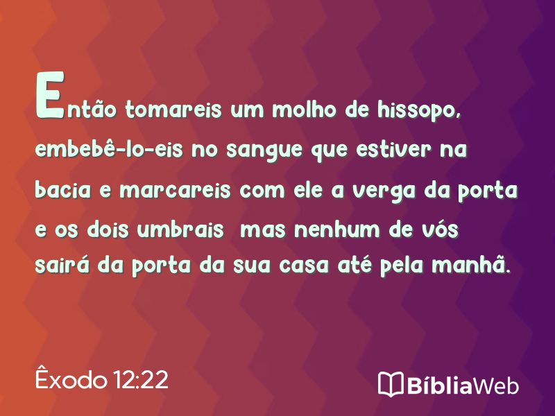 Êxodo 12:22 em imagem para compartilhar