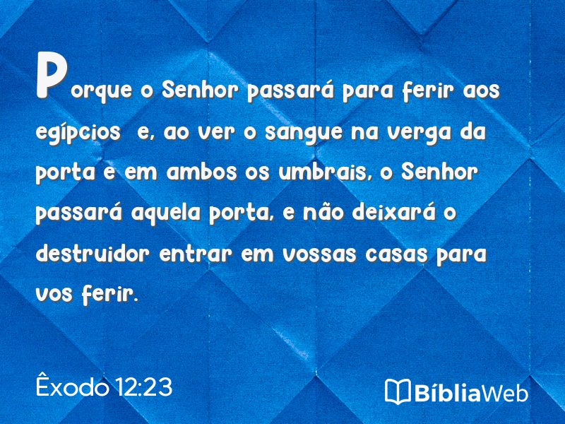 Êxodo 12:23 em imagem para compartilhar