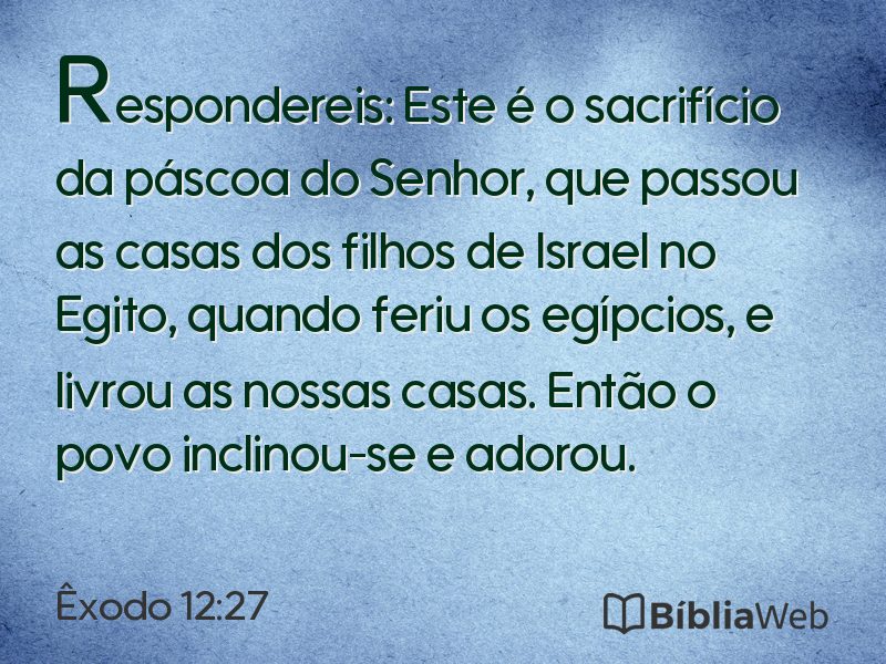 Êxodo 12:27 em imagem para compartilhar