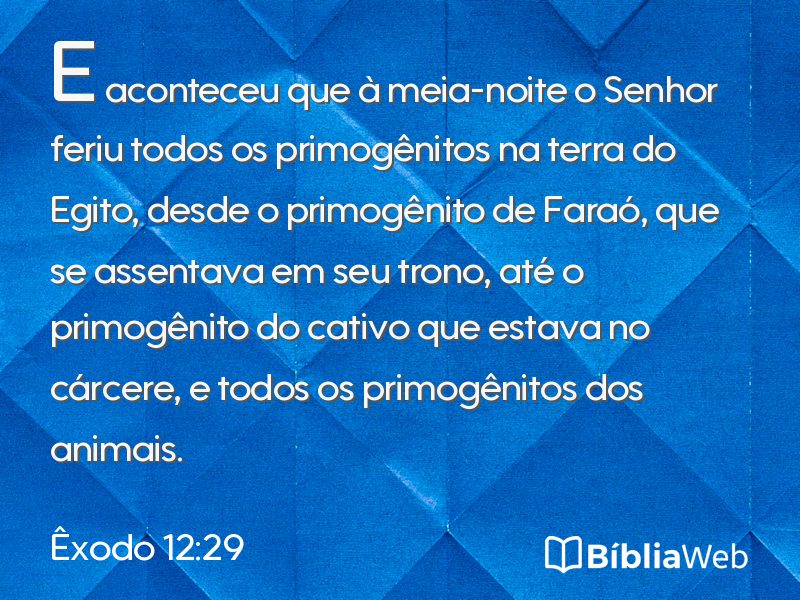 Êxodo 12:29 em imagem para compartilhar