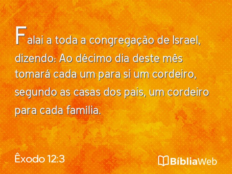 Êxodo 12:3 em imagem para compartilhar