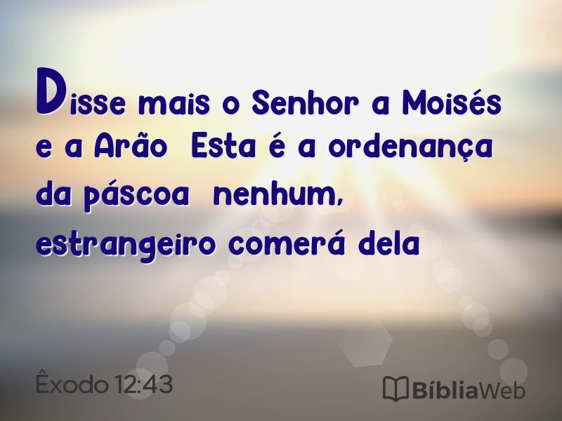 Êxodo 12:43 em imagem para compartilhar
