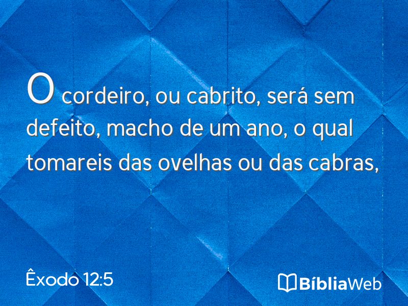 Êxodo 12:5 em imagem para compartilhar