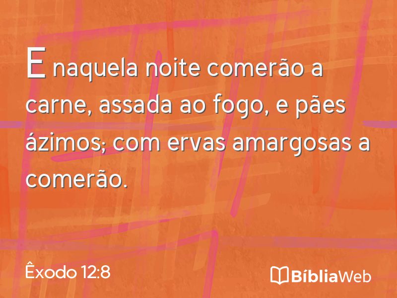Êxodo 12:8 em imagem para compartilhar