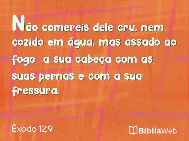 Êxodo 12:9 em imagem para compartilhar