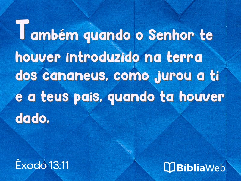 Êxodo 13:11 em imagem para compartilhar