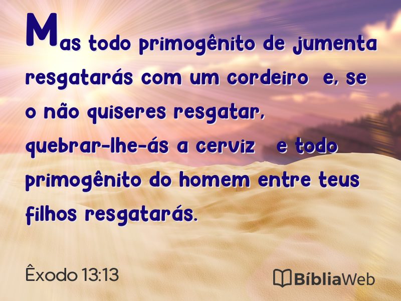 Êxodo 13:13 em imagem para compartilhar