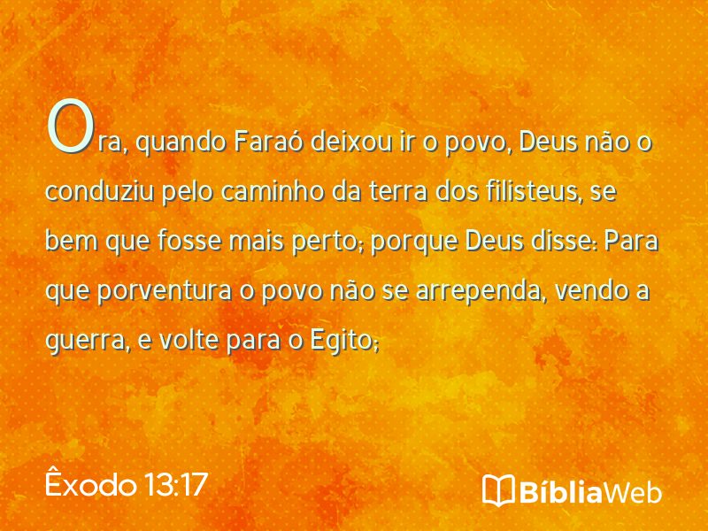 Êxodo 13:17 em imagem para compartilhar