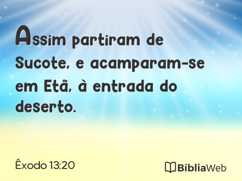 Êxodo 13:20 em imagem para compartilhar