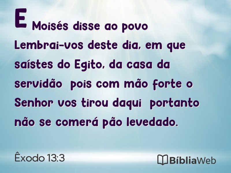 Êxodo 13:3 em imagem para compartilhar
