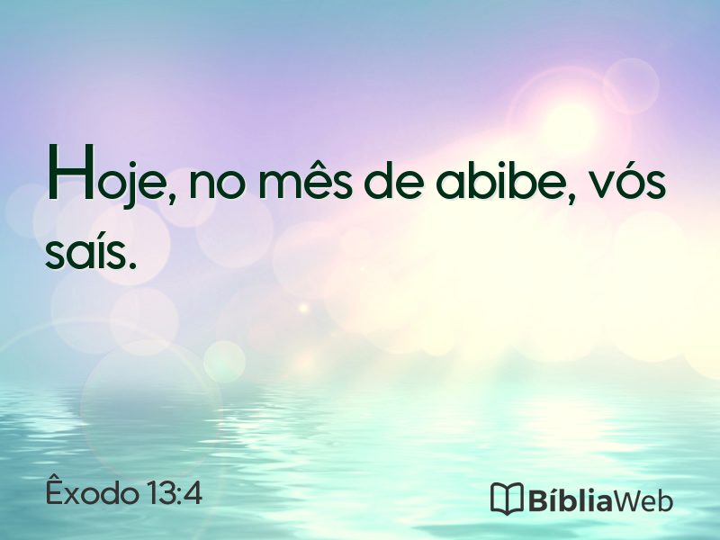 Êxodo 13:4 em imagem para compartilhar