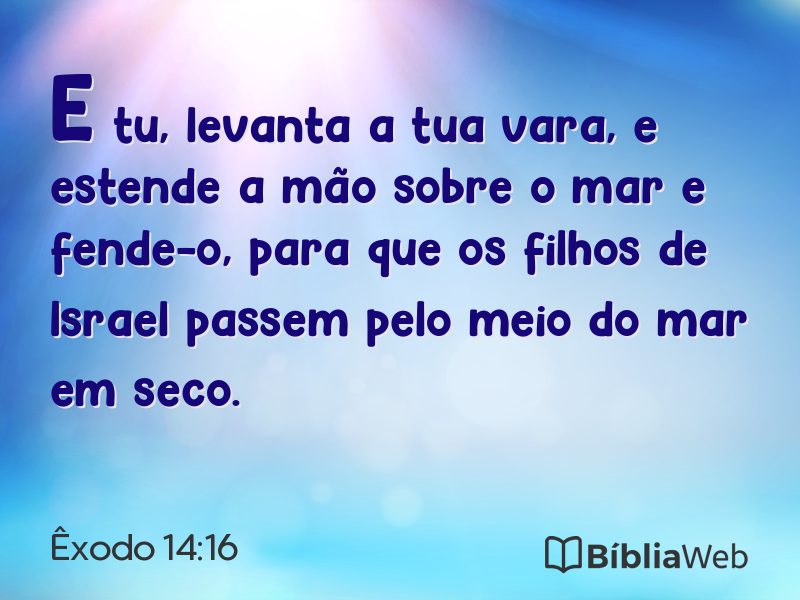 Êxodo 14:16 em imagem para compartilhar