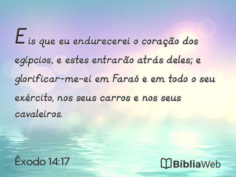 Êxodo 14:17 em imagem para compartilhar