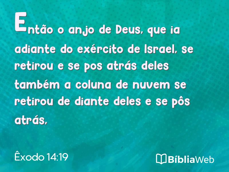 Êxodo 14:19 em imagem para compartilhar