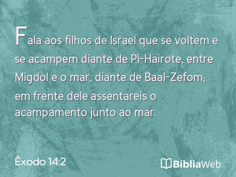 Êxodo 14:2 em imagem para compartilhar