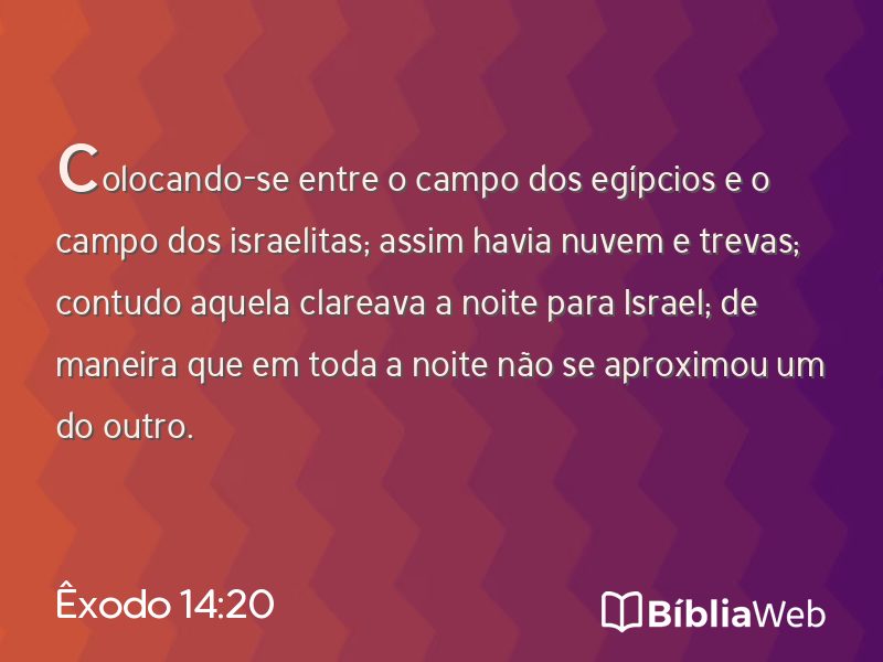 Êxodo 14:20 em imagem para compartilhar