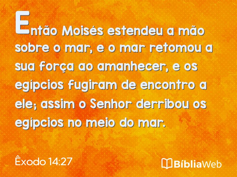 Êxodo 14:27 em imagem para compartilhar
