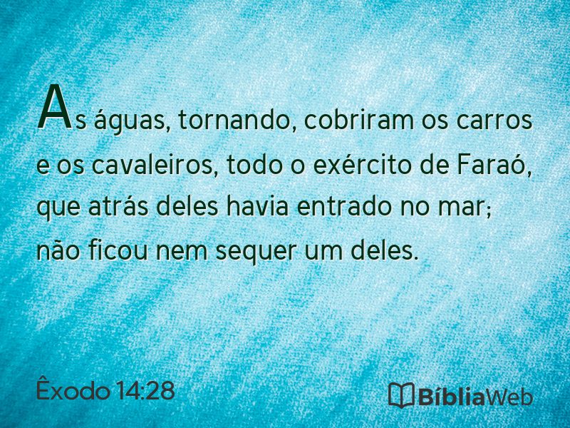 Êxodo 14:28 em imagem para compartilhar