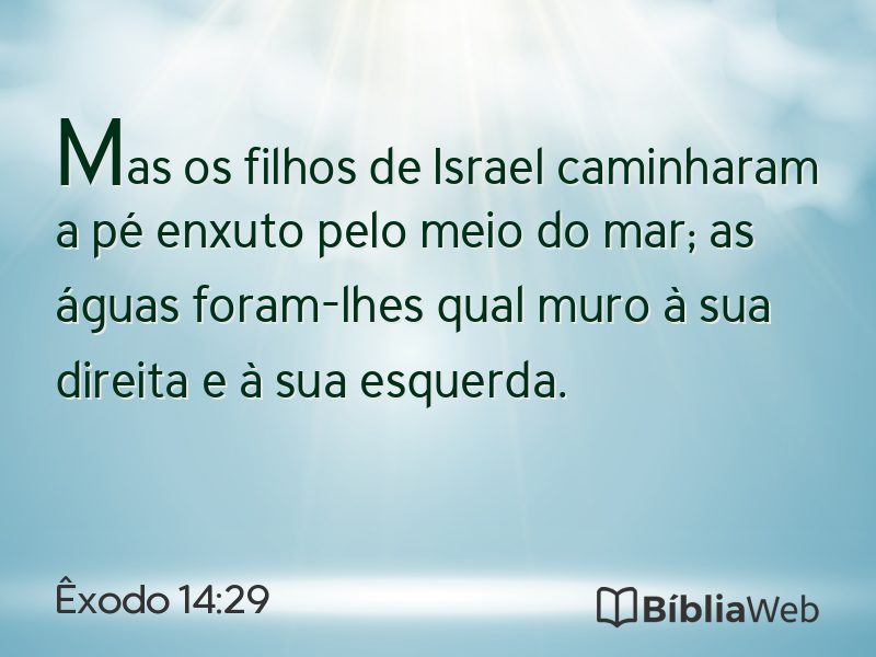 Êxodo 14:29 em imagem para compartilhar