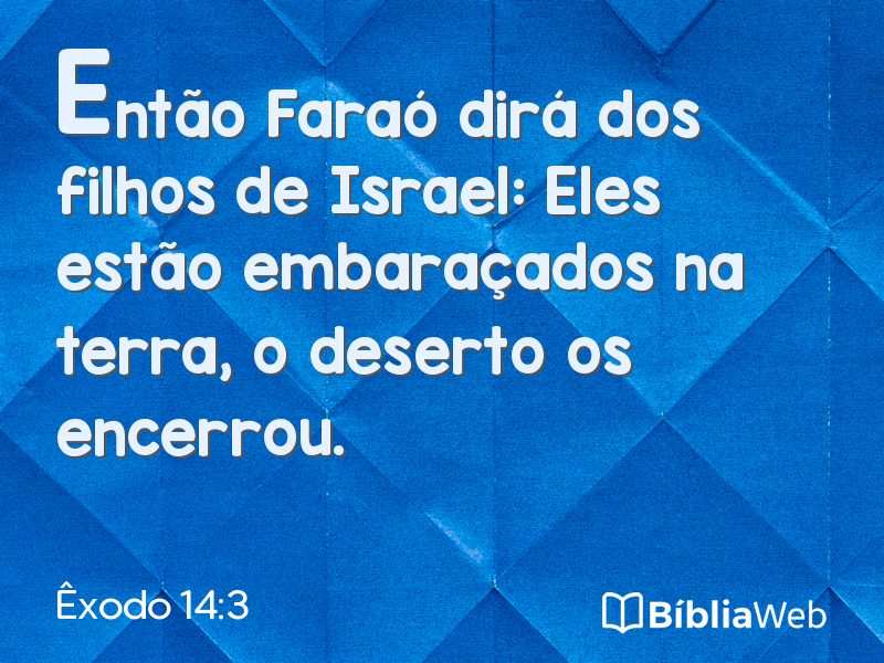 Êxodo 14:3 em imagem para compartilhar