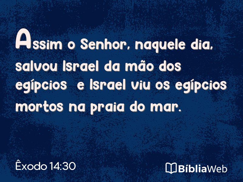 Êxodo 14:30 em imagem para compartilhar