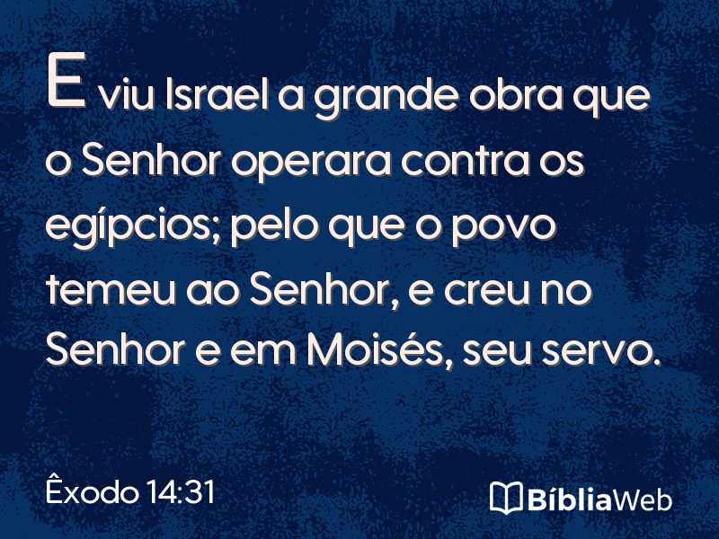 Êxodo 14:31 em imagem para compartilhar