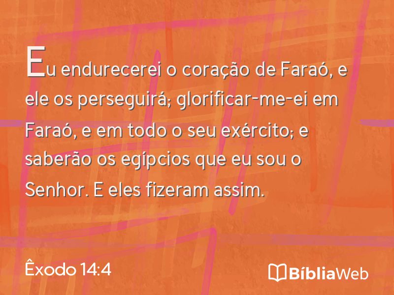 Êxodo 14:4 em imagem para compartilhar