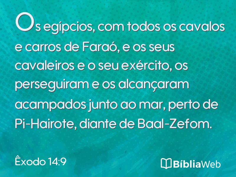 Êxodo 14:9 em imagem para compartilhar