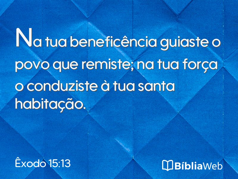 Êxodo 15:13 em imagem para compartilhar